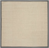 Safavieh Natural Fiber 6'-0" x 6'-0" Rug in Natural / Grey