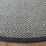 Safavieh Natural Fiber 6'-0" x 6'-0" Rug in Natural / Dark Grey
