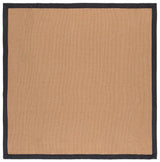 Safavieh Natural Fiber 6'-0" x 6'-0" Rug in Natural / Dark Grey
