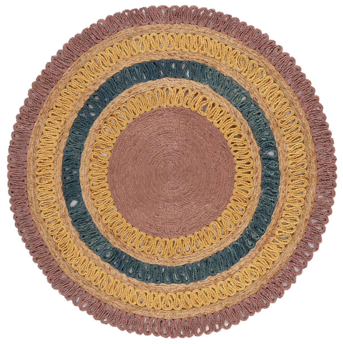 Safavieh Natural Fiber 5'-0" x 5'-0" Rug in Lavander / Multi