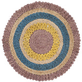 Safavieh Natural Fiber 3'-0" x 3'-0" Rug in Lavander / Multi