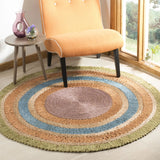 Safavieh Natural Fiber 5'-0" x 5'-0" Rug in Green / Multi