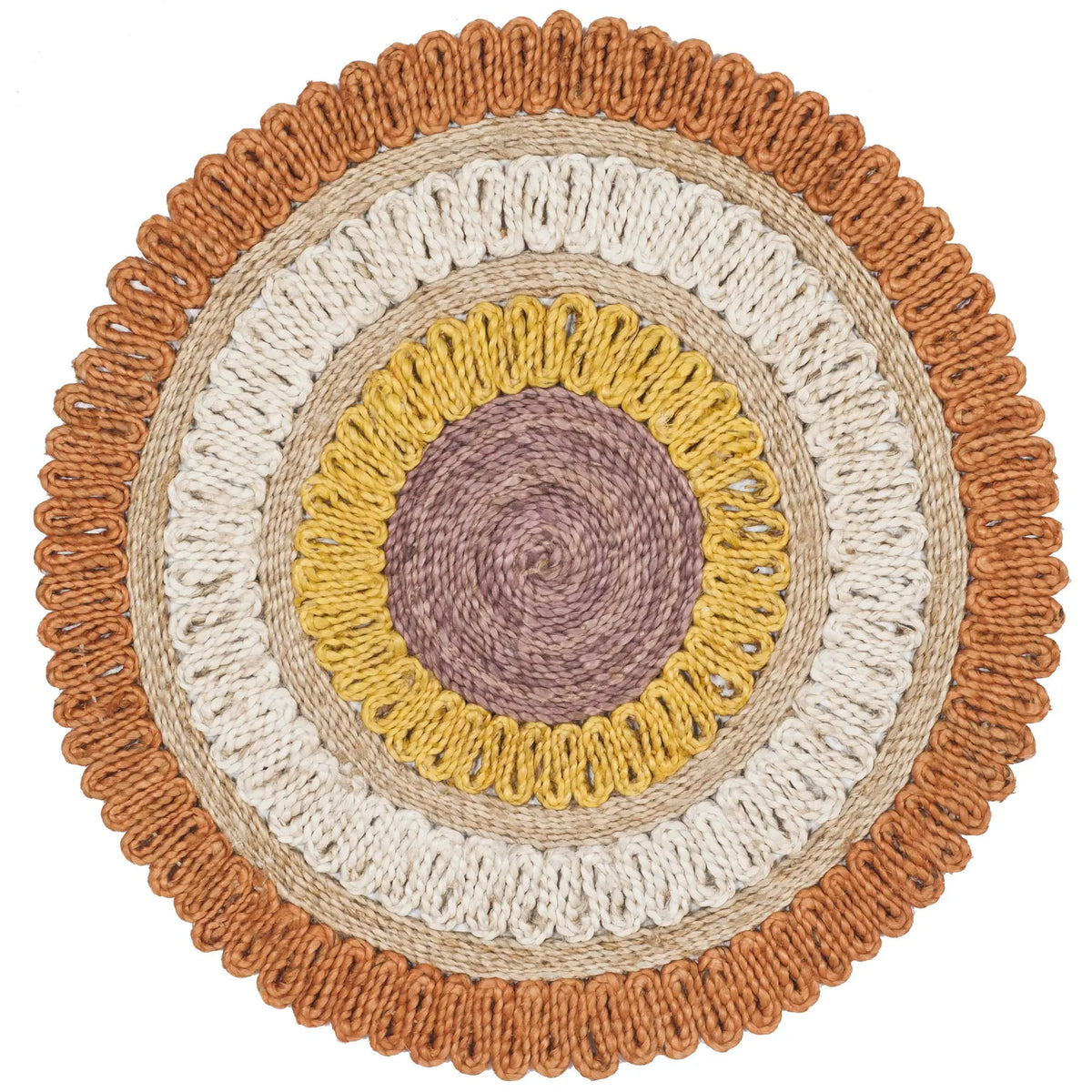 Safavieh Natural Fiber 3'-0" x 3'-0" Rug in Orange / Multi