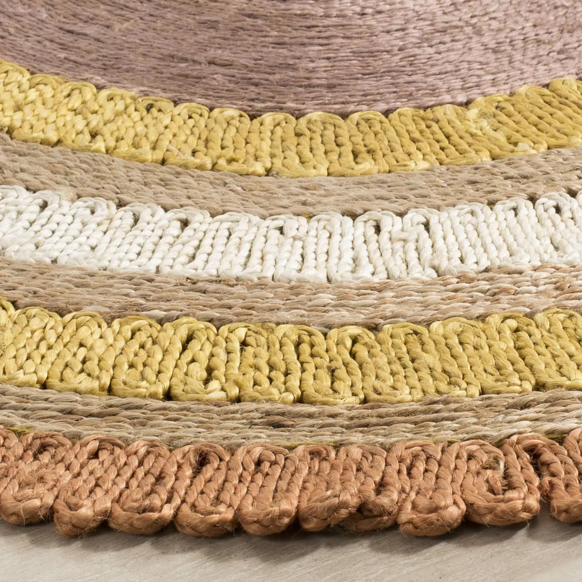 Safavieh Natural Fiber 5'-0" x 5'-0" Rug in Orange / Multi
