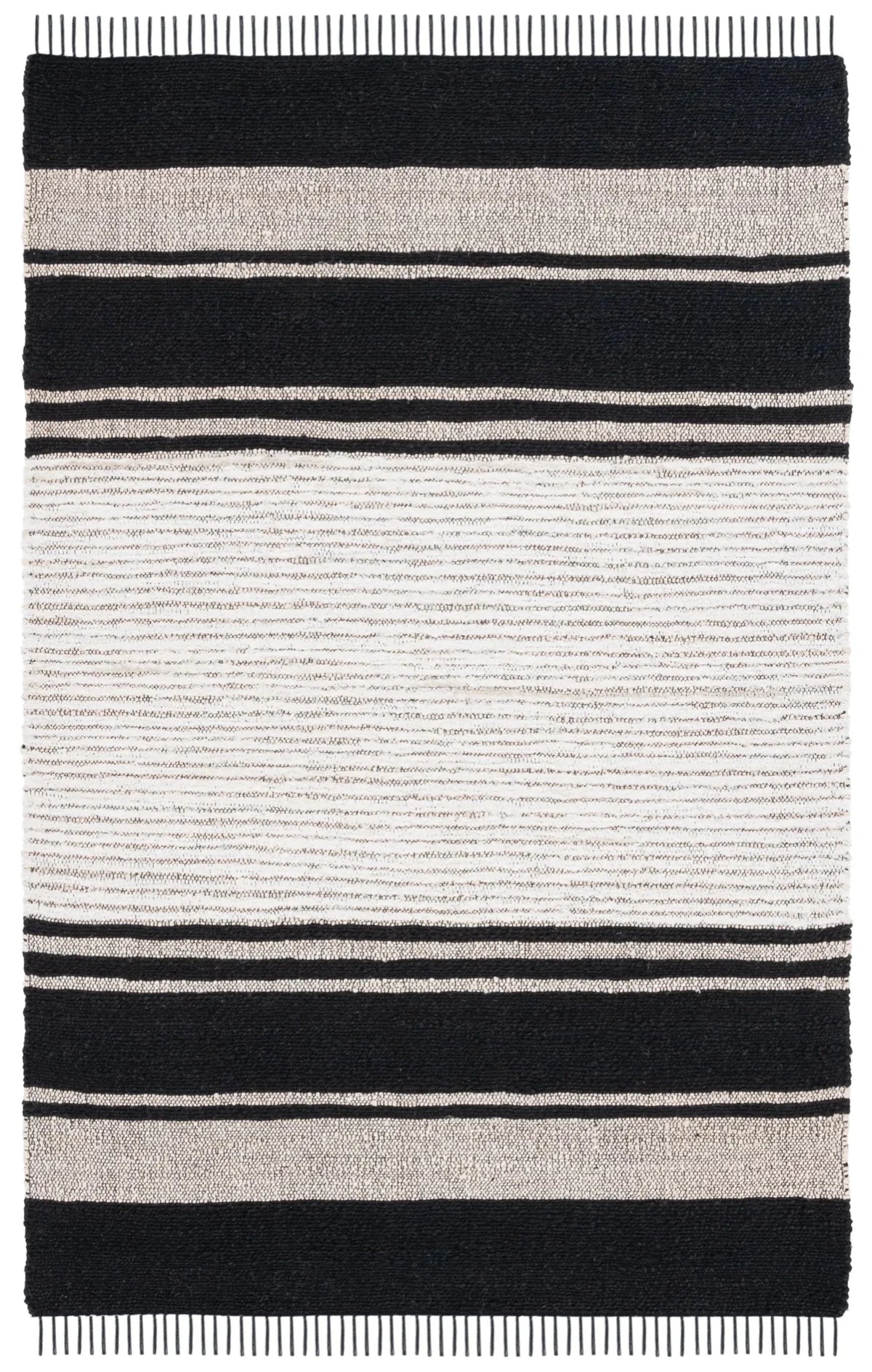 Safavieh Natural Fiber 4'-0" x 6'-0" Rug in Ivory / Black