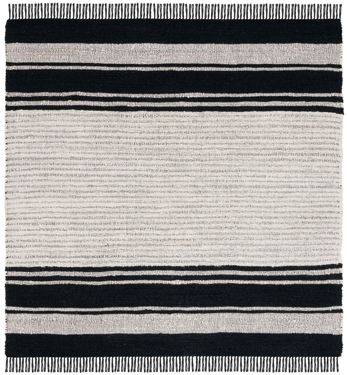 Safavieh Natural Fiber 6'-0" x 6'-0" Rug in Ivory / Black