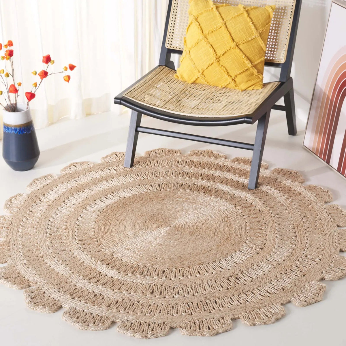 Safavieh Natural Fiber 5'-0" x 5'-0" Rug in Natural