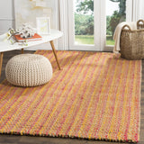 Safavieh Natural Fiber 4'-0" x 6'-0" Rug in Pink / Multi