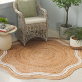 Safavieh Natural Fiber 6'-0" x 6'-0" Rug in Natural / Bleach