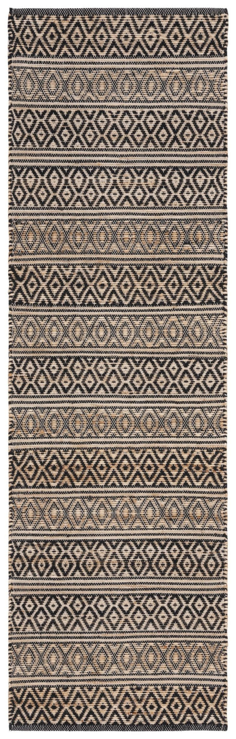 Safavieh Natural Fiber Nf379Z Black/Natural Rug.