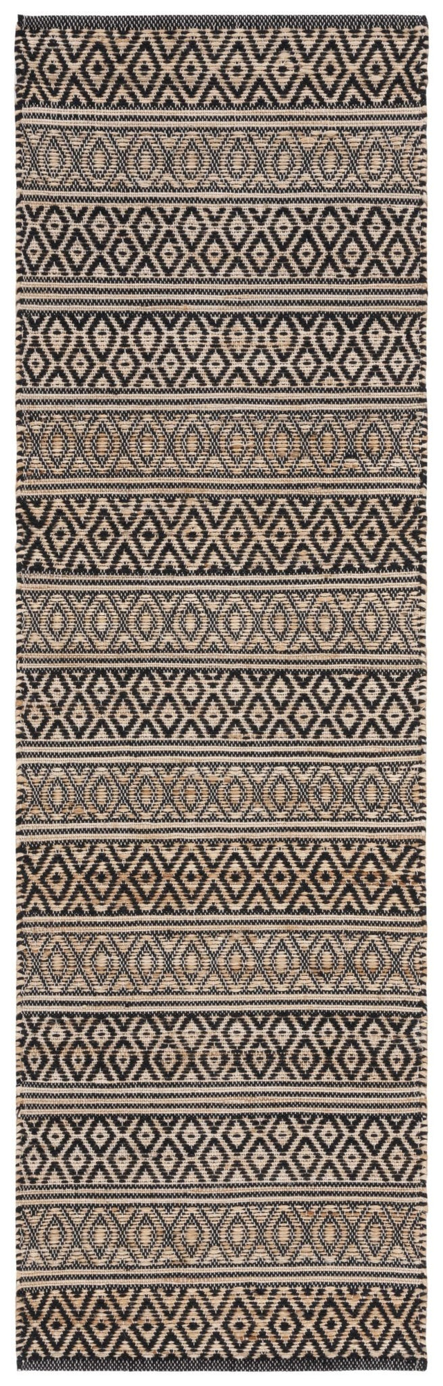 Safavieh Natural Fiber Nf379Z Black/Natural Rug.