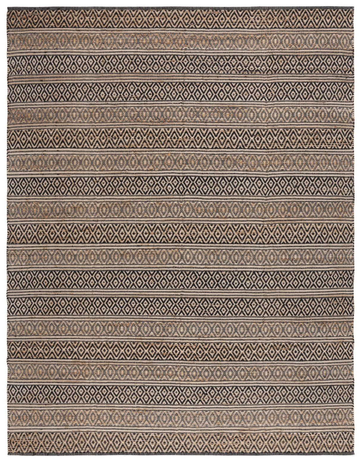Safavieh Natural Fiber Nf379Z Black/Natural Rug.