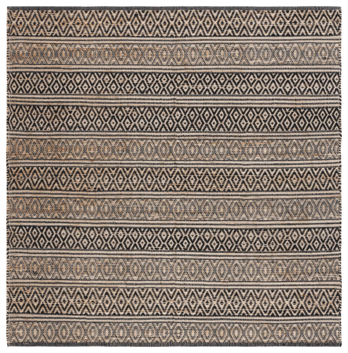 Safavieh Natural Fiber Nf379Z Black/Natural Rug.