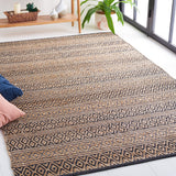 Safavieh Natural Fiber Nf379Z Black/Natural Rug.