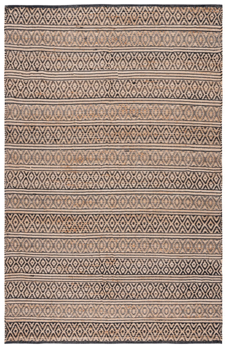 Safavieh Natural Fiber Nf379Z Black/Natural Rug.