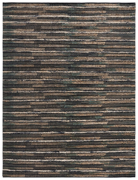 Safavieh Natural Fiber Nf380Z Black/Natural Rug.