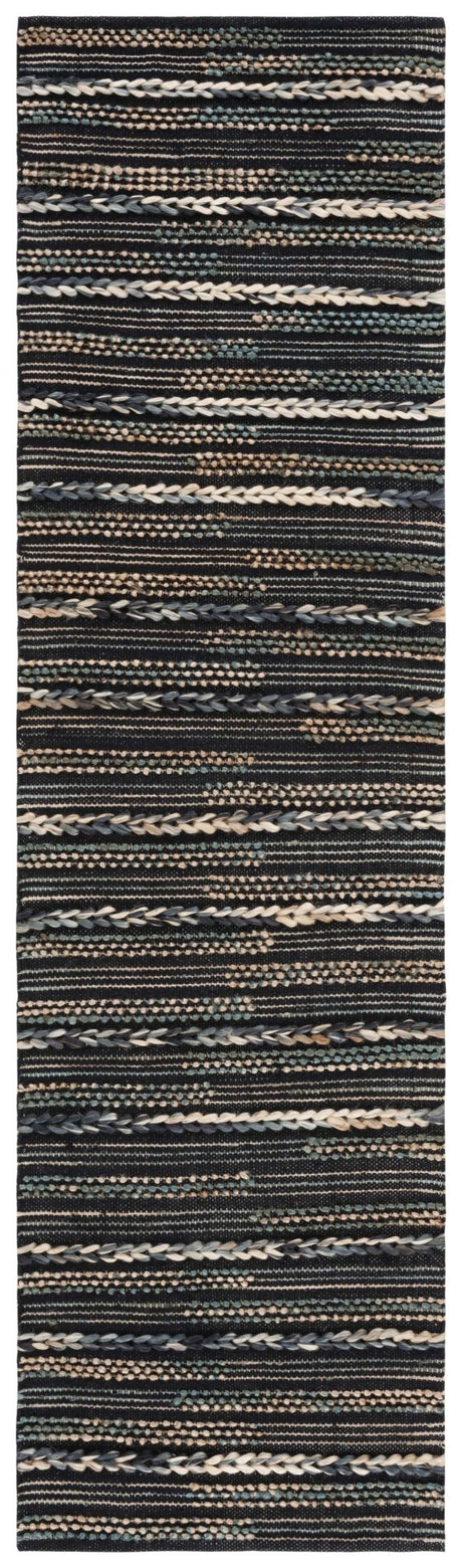 Safavieh Natural Fiber Nf380Z Black/Natural Rug.