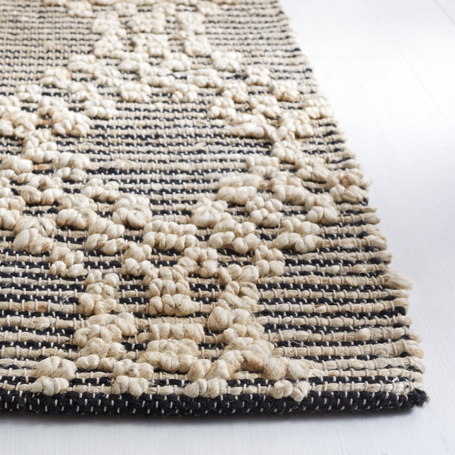 Safavieh Natural Fiber Nf383A Blush/Black Rug.