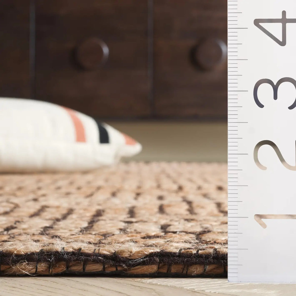 Safavieh Natural Fiber 4'-0" x 6'-0" Rug in Natural / Black