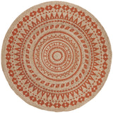 Safavieh Natural Fiber 5'-0" x 5'-0" Rug in Orange / Natural