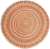 Safavieh Natural Fiber 8'-0" x 8'-0" Rug in Orange / Natural