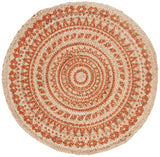 Safavieh Natural Fiber 3'-0" x 3'-0" Rug in Orange / Natural