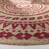 Safavieh Natural Fiber 5'-0" x 5'-0" Rug in Fuchsia / Natural