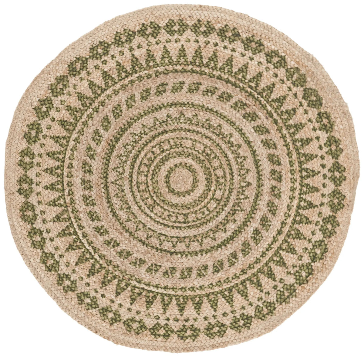 Safavieh Natural Fiber 3'-0" x 3'-0" Rug in Green / Natural