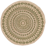 Safavieh Natural Fiber 3'-0" x 3'-0" Rug in Green / Natural