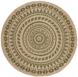 Safavieh Natural Fiber 5'-0" x 5'-0" Rug in Green / Natural