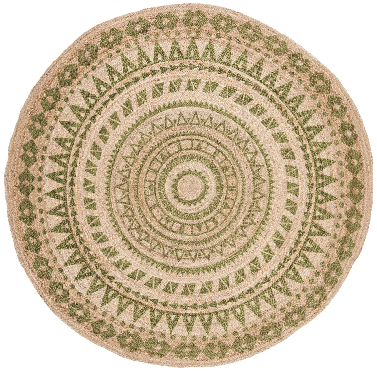 Safavieh Natural Fiber 8'-0" x 8'-0" Rug in Green / Natural