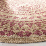 Safavieh Natural Fiber 5'-0" x 5'-0" Rug in Pink / Natural