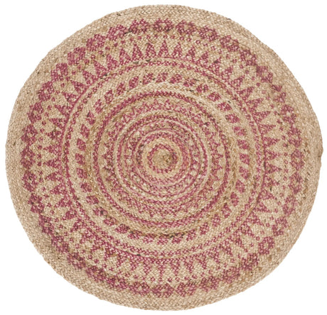 Safavieh Natural Fiber 3'-0" x 3'-0" Rug in Pink / Natural