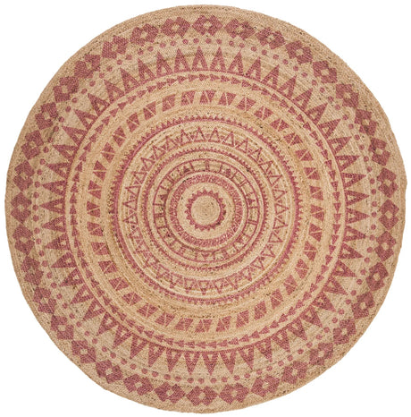 Safavieh Natural Fiber 8'-0" x 8'-0" Rug in Pink / Natural