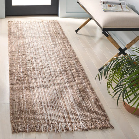 Safavieh Natural Fiber 2'-3" x 8'-0" Rug in Ivory / Grey