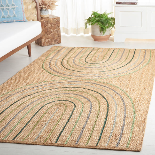 Safavieh Natural Fiber Nf894A Natural/Green Rug.