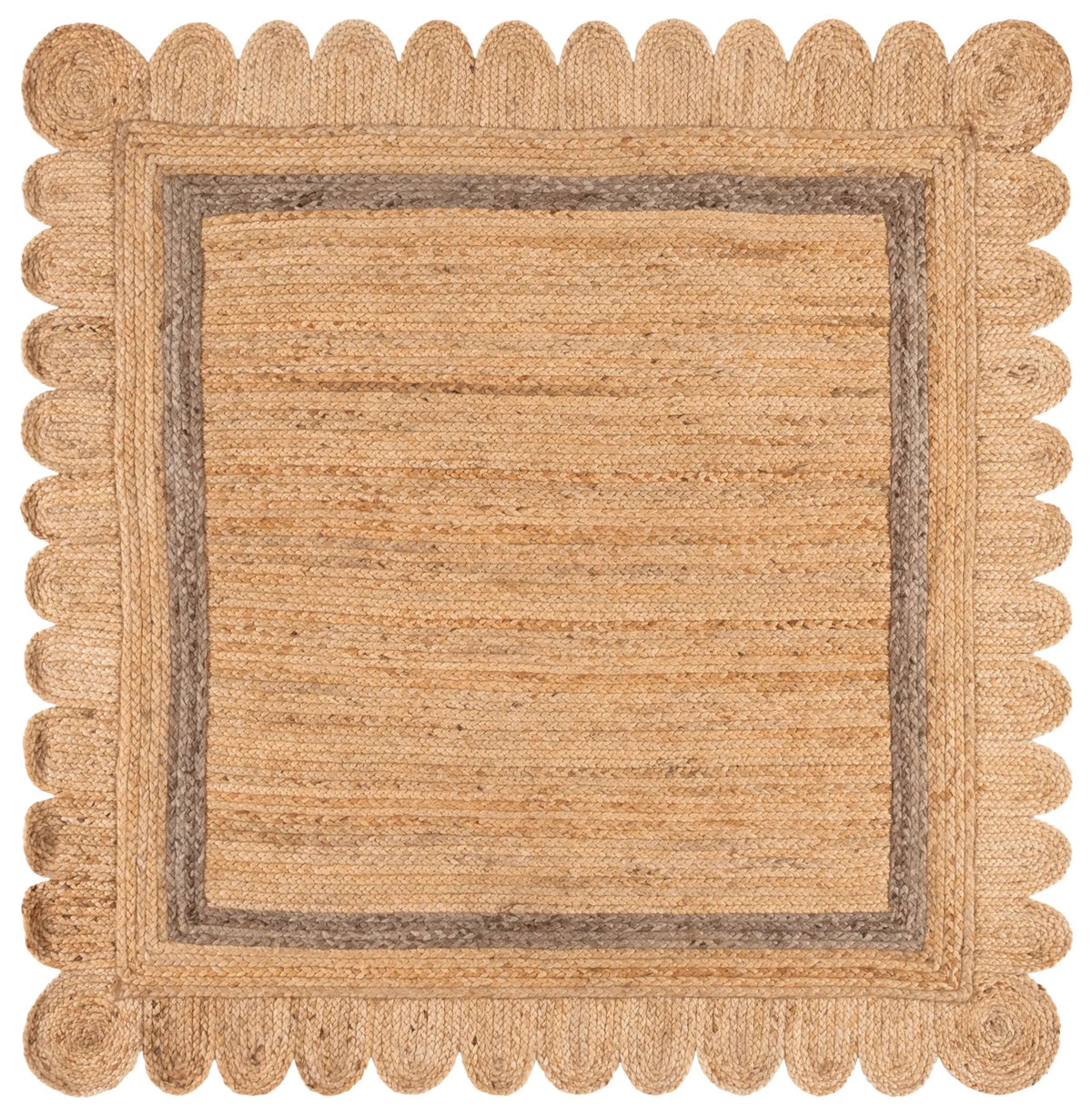 Safavieh Natural Fiber 6'-0" x 6'-0" Rug in Natural / Grey
