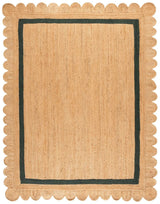 Safavieh Natural Fiber 8'-0" x 10'-0" Rug in Natural / Dark Green
