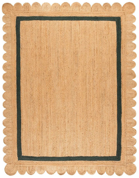 Safavieh Natural Fiber 8'-0" x 10'-0" Rug in Natural / Dark Green