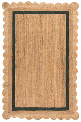 Safavieh Natural Fiber 5'-0" x 8'-0" Rug in Natural / Dark Green