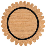 Safavieh Natural Fiber 6'-0" x 6'-0" Rug in Natural / Black