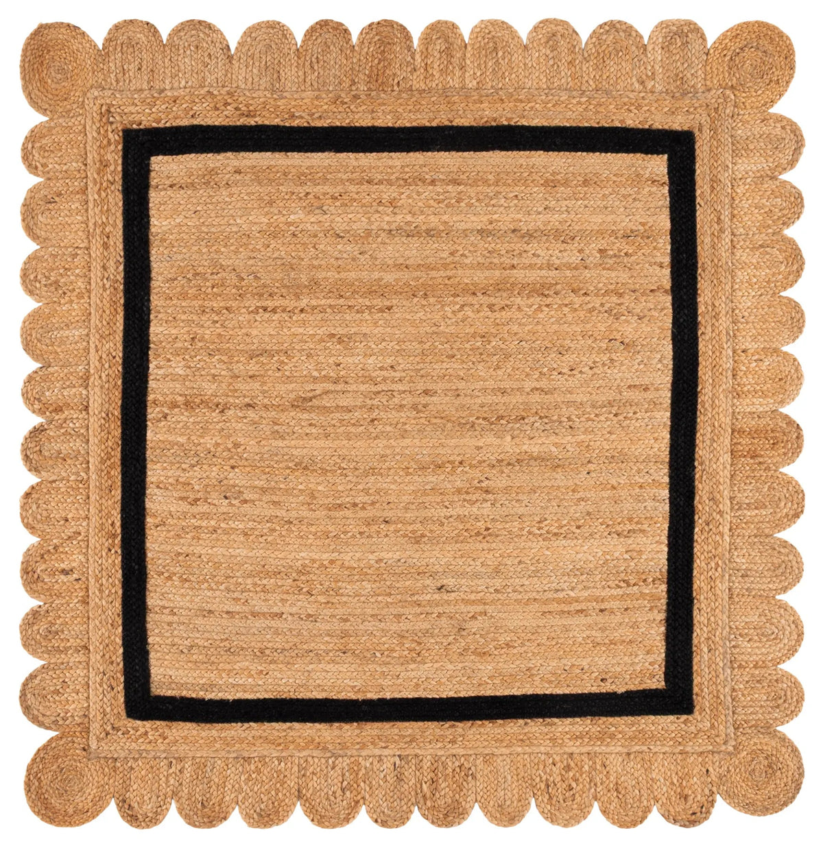 Safavieh Natural Fiber 6'-0" x 6'-0" Rug in Natural / Black