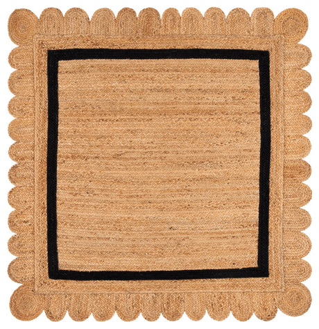 Safavieh Natural Fiber 6'-0" x 6'-0" Rug in Natural / Black