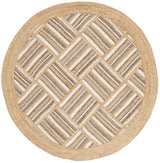Safavieh Natural Fiber 6'-0" x 6'-0" Rug in Natural / Grey