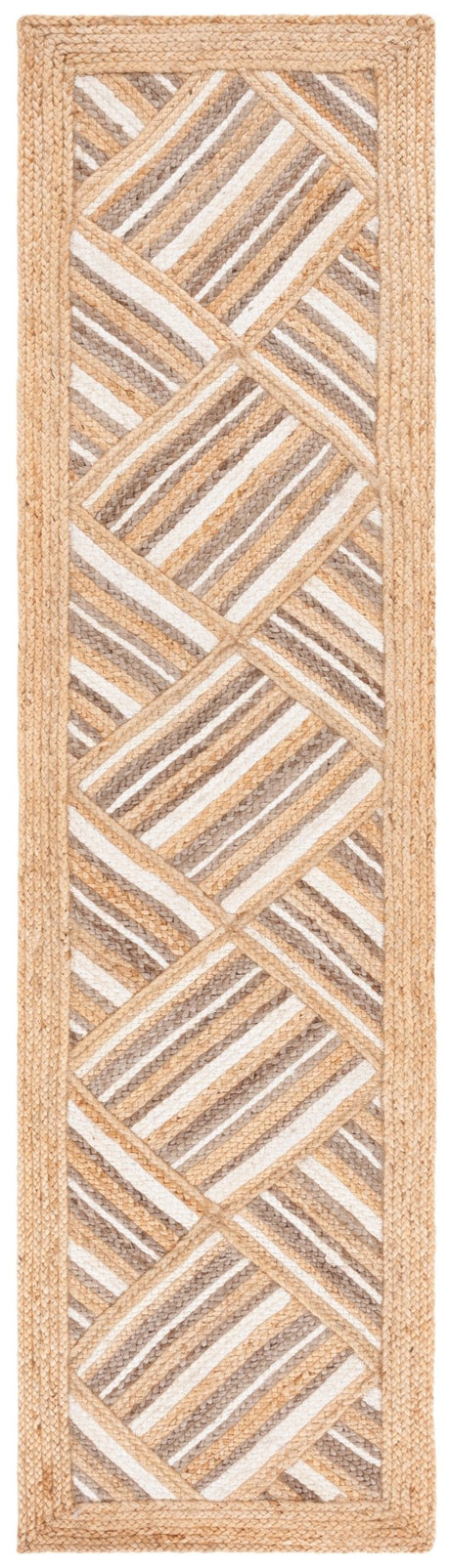 Safavieh Natural Fiber Nf897A Natural/Grey Rug.