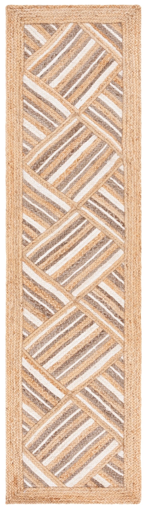 Safavieh Natural Fiber Nf897A Natural/Grey Rug.