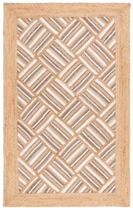 Safavieh Natural Fiber Nf897A Natural/Grey Rug.
