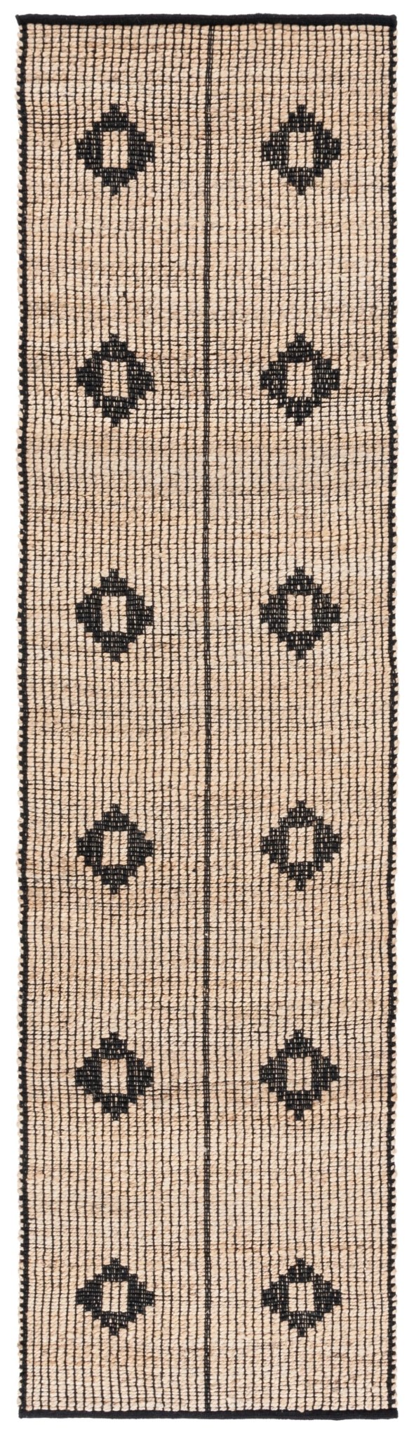 Safavieh Natural Fiber Nf898Z Natural/Black Rug.