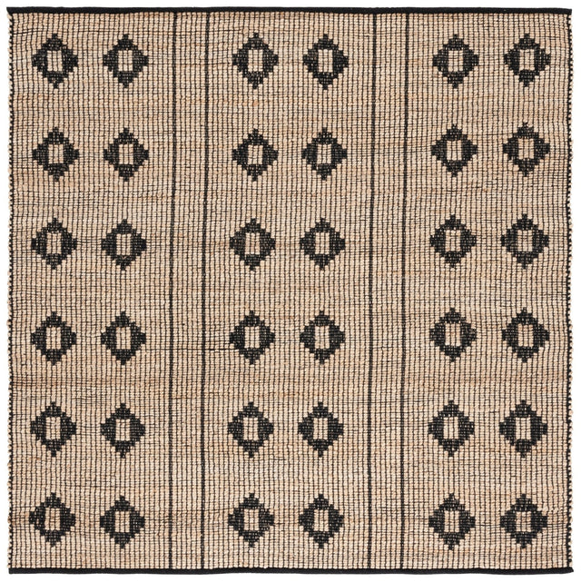 Safavieh Natural Fiber Nf898Z Natural/Black Rug.