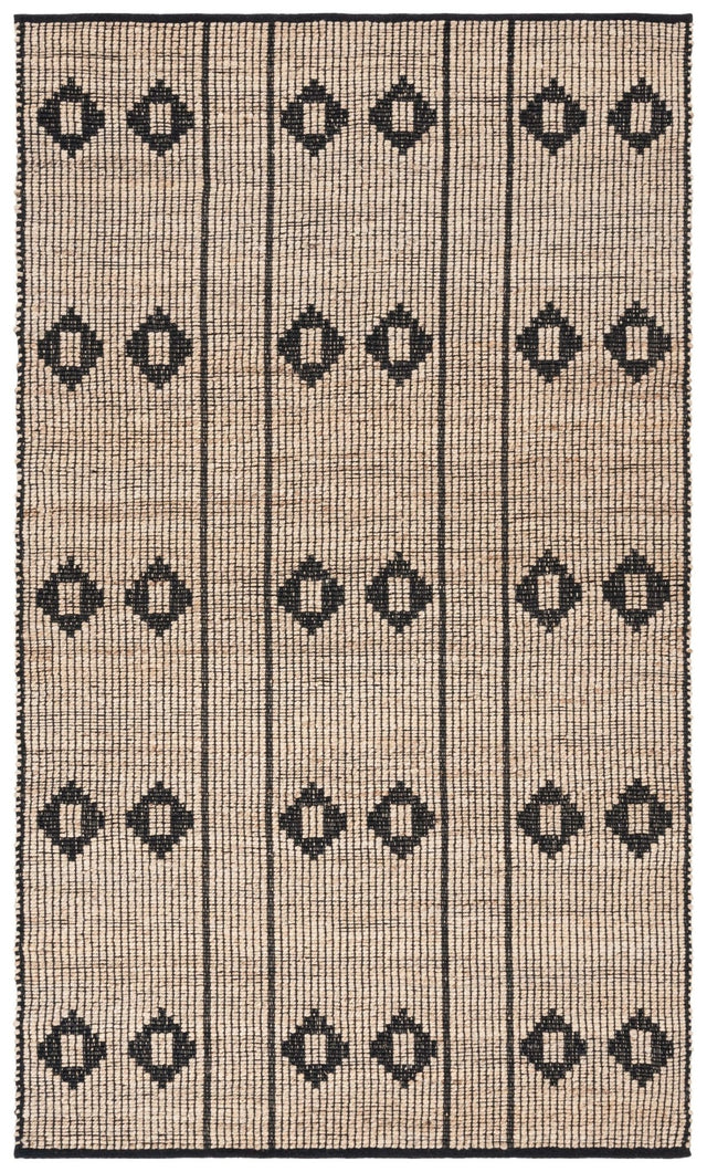 Safavieh Natural Fiber Nf898Z Natural/Black Rug.